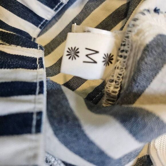 Mumu Blue woman's pants, striped flared. Size 26. #874 - Picture 5 of 6